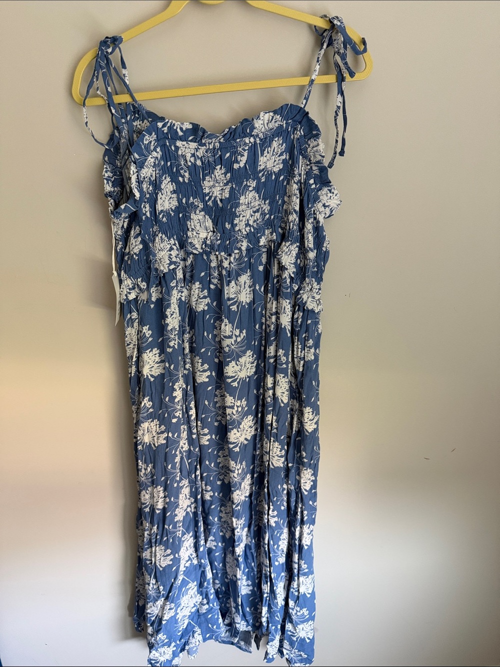 Free Assembly Women's Smocked Peplum Maxi Dress XXL